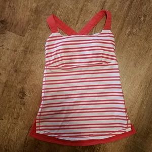 Lululemon Athletica striped tank size 4